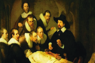 Pintura "Lección de anatomía del Dr. Tulp" del pintor Rembrandt