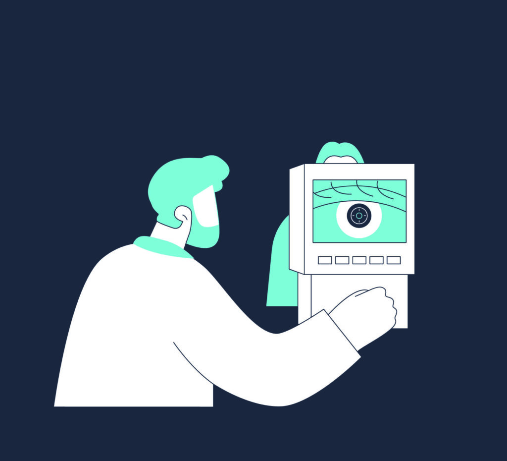 ilustración análisis ocular