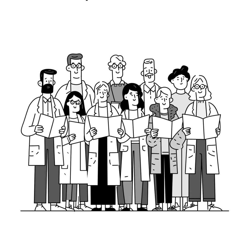 ilustración de grupo de doctores