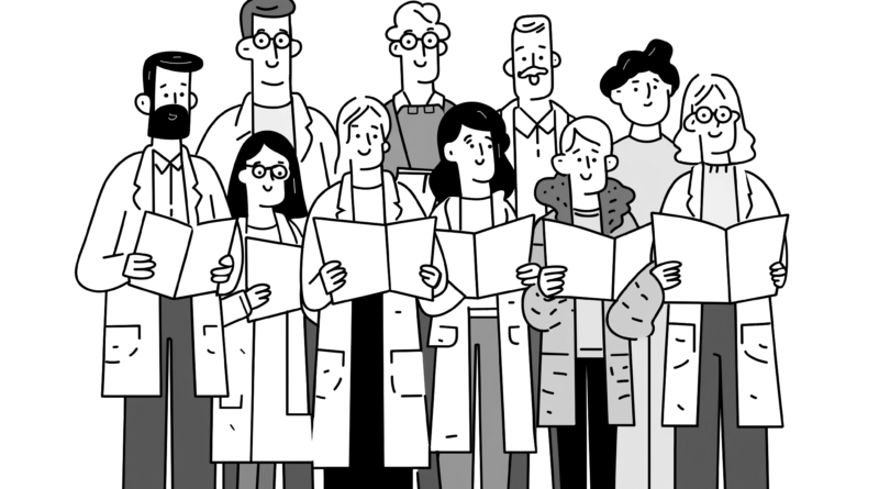 ilustración de grupo de doctores