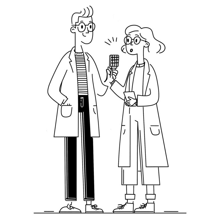 Dos oftalmólogos dialogando