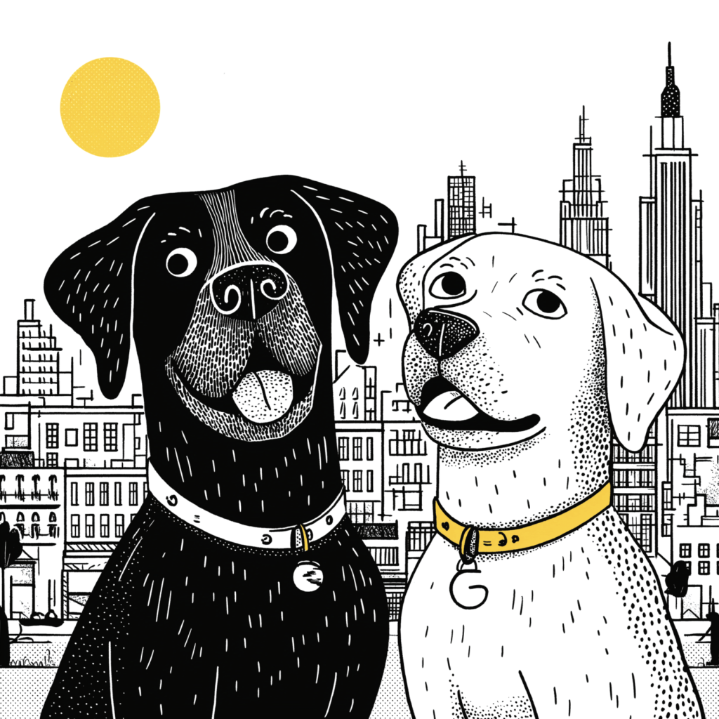 Ilustración perros guía